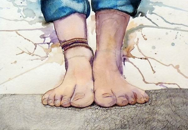 Honorable Mention | Garrett Allen | DEFEET | watercolor, ink and colored pencil | Maimi Valley CTC | Grade 12