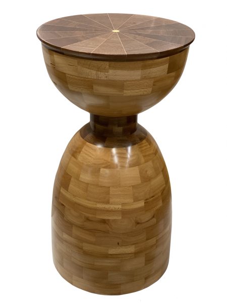 Honorable Mention | Jerry Womacks | SEGMENTED TURNING | Recycled beach, walnut, maple and boxwood | 13 x 25” | 2020