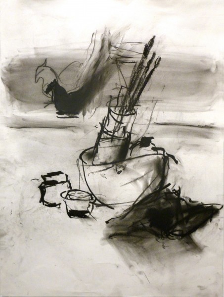 Larry Shineman | TABLE TOP | 24" x 18" | charcoal